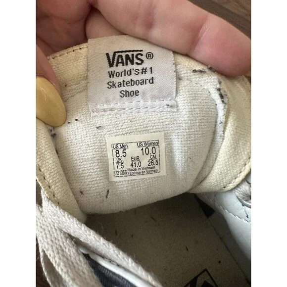 Vans High Top Sneakers Women's Size 10 Men's Size 8.5 Navy Shoes - Picture 9 of 10